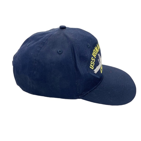 Ronald Reagan Aircraft Carrier Hat OSFM Navy & Yellow - Picture 2 of 6